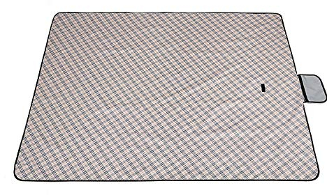 SlimpleStudio Stranddecke wasserdichte Winddichte Picknick-Matte,Feuchtigkeitsbeständige Matte Strand Picknick Ausflug wasserdichte Picknick Matte Ausflug-Beige_200x200cm