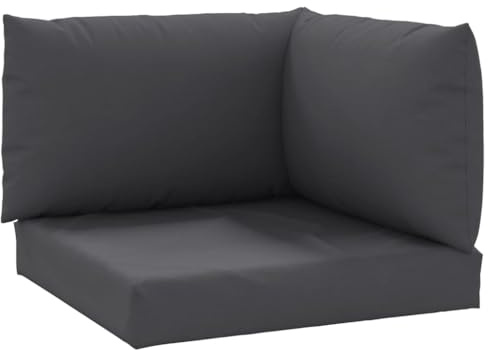 vidaXL Lot de 3 Coussins de Palette, Coussins de Siège de Salon, Coussins de Canapé de Jardin, Coussins de Chaise Extérieur, Anthracite Tissu Oxford