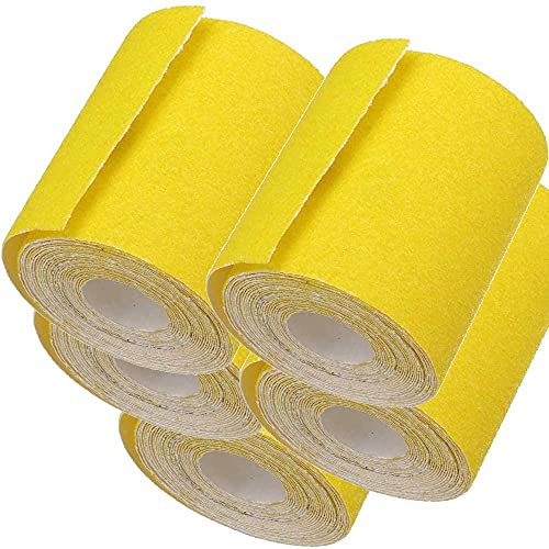 5PCS/Set Sandpaper Sanding Roll Hand and Aluminium Oxide Sanding Paper Rolls 9.3cm x 5m For Woodwork,Metal,Wood,Automotive,Paint,Spatula,Plastic(40Grit 60Grit 80Grit 120Grit 180Grit)