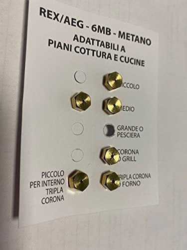 COMPATIBILI UGELLI A METANO UNIVERSALI PER TUTTI I PIANI COTTURA DI VARIE TUTTE LE MARCHE