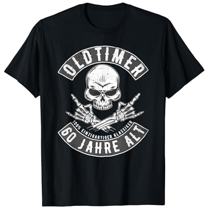 60 Geburtstag Oldtimer Biker Motorrad-Fahrer 60er 60 Jahre T-Shirt