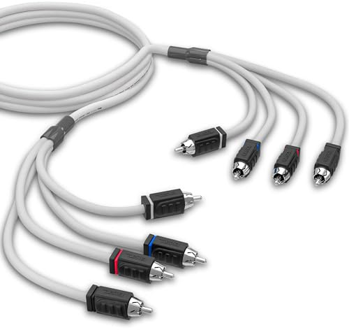DS18 MOFCR-6FT.4CH 4 Channels OFC Marine RCA Audio Stereo Cable - 6 Feet