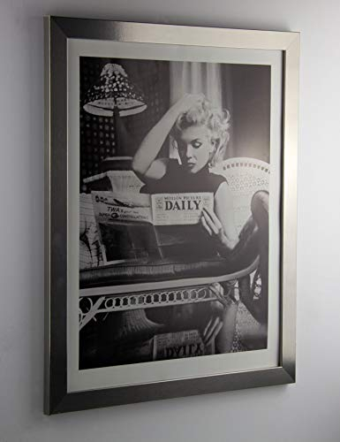 Puzzello Puzzlerahmen Bilderrahmen Posterrahmen 61x91,5 cm Edelstahl Dekor 91,5x61 cm mit klarem Kunstglas