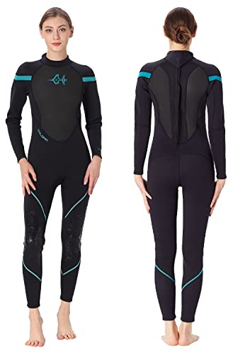 GoldFin Wetsuit for Women, Womens 3mm Wetsuits Fullbody Back Zipper