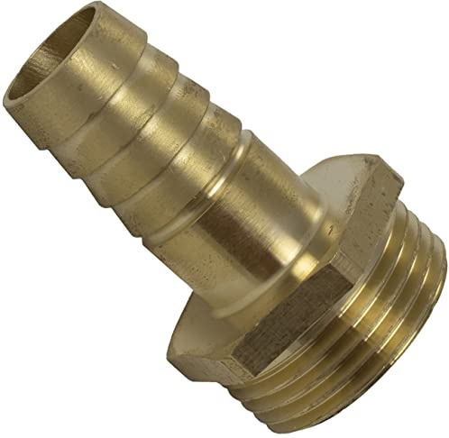 AERZETIX - C60599-1'' männlicher Schlauchanschluss für rohr Ø20 mm - außengewinde - für schlüssel 34 mm - anschlussadapter bewässerungssystem bewässerung pumpe - aus messing