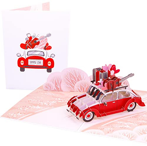 PopLife Love Bug Auto 3D Pop Up Karte für alle Anlässe,Valentinstag, Muttertag, Jahrestag, Happy Birthday Surprise, Hochzeit, Dankeschön, Get Well Soon, für Enkelkinder. Small, Für Schwiegerkräfte