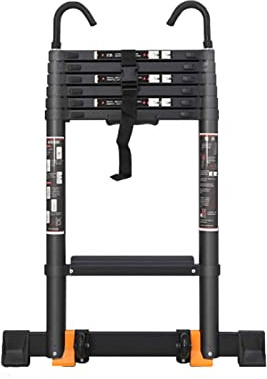 esmen Aluminum Telescopic Extension Ladde Professional Adjustable Telescoping Ladders with Extra Wide Pedals Hooks Suitable for The attic roof top Company