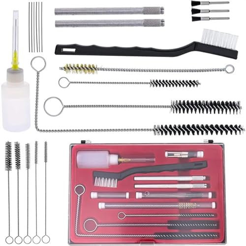 Kit Di Pulizia For Pistola A Spruzzo For Aerografo 27 Pezzi Kit Di Strumenti Di Riparazione For Pulizia Pistola A Spruzzo For Vernice For Gravità Aerografo