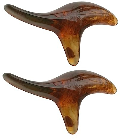 COLLBATH Akupunktur Massagegerät Ergonomisches Design aus Bienenwachs Harz 2 Stück Kompakt und Praktisch für Schönheitssalon und Haushaltsgebrauch