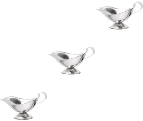 Alipis 3pcs Elegant Sauce Boats Gravy Jugs Spout Condiment Bowls for Restaurant and Home Use