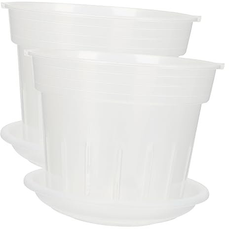 Parliky 2piezas Maceta De Control De Macetas De Plastico para Plantas Jardinera Colgante Exterior para