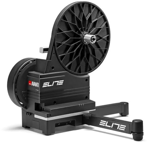Elite Avanti Smart Trainer Transmission directe – Rouleau de vélo Professionnel, ± 1% de précision, WiFi + Bluetooth + Ant+, montée 18%, Zwift Compatible (boîte Non Incluse)
