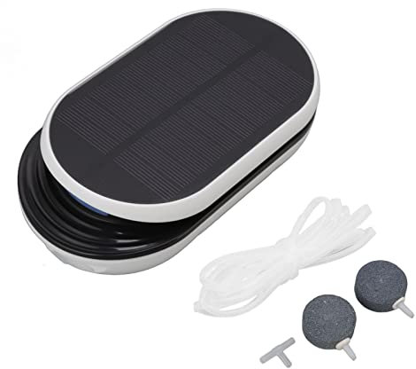 Solar-Sauerstoffpumpe, 3 Arbeitsmodi, Leise Aquarium-Belüftungspumpe mit ABS-Material, und Leicht, für Pool, Teich, Aquarium, Angeln Im Freien