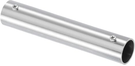 sourcing map 1Pcs 2-Way Straight Pipe Fitting Connector, Fit 1 Inch(25mm) OD Pipe Stainless Steel 200mm Length Structural Pipe Connector Chain Link Fence Clamp