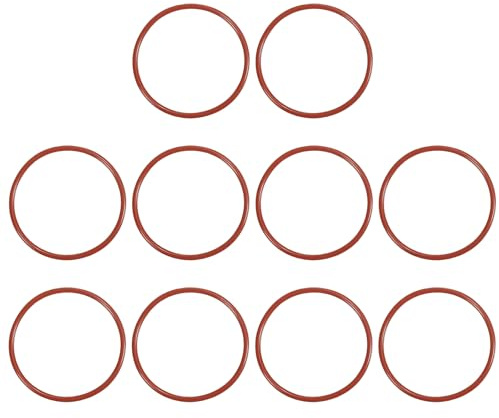 PATIKIL 30 Stück O-Ringe 44 mm OD 40 mm ID Dichtungsringe, Nitrilkautschuk Dichtung O Ring Gummidichtung Rund Seal Unterlegscheiben für Hydraulik Sahnespender Pumpe Schnellkupplung, Rot