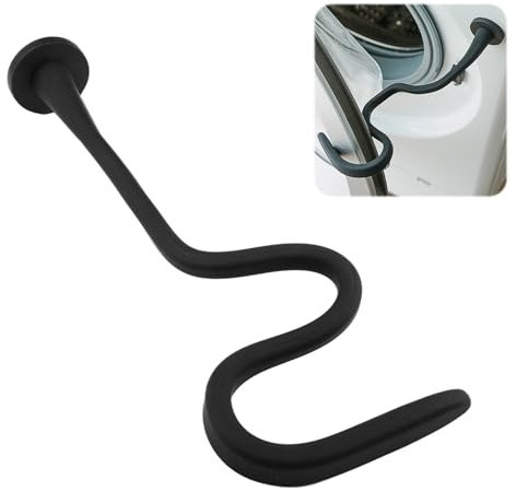 Soporte para Puerta de Lavadora de Carga Frontal, 43mm Accesorio Universal Flexible para Puerta de Lavadora, Lavadora Puerta Soporte, Soporte Magnético para Puerta de Lavadora, Se Adapta a la (Negro)