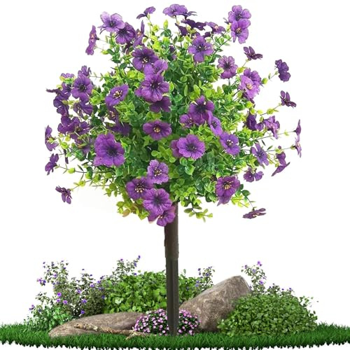 Arbusti artificiali per esterni, di fiori artificiali resistenti ai raggi UV, design colorato per , cortile, balcone, decorazione esterna anteriore
