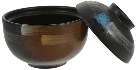 Generic 1pezzi Ciotola Per Zuppa Con Coperchio in Terracotta Di Qualità Per Uso Quotidiano Contiene Zuppe e Altri Alimenti Sicura e Durevole