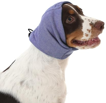 Cache-oreilles réglables pour chien pour protection contre le bruit, sweat à capuche apaisant avec soulagement de l'anxiété pour chiens, protecteurs d'oreilles respirants et chauds pour feux