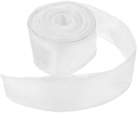 Healeved High-Density Non-Alkali Fiberglass Insulation Tape Roll 50Mm X 30M Non-Adhesive Glass Fiber Cloth Wrap for Pipe Anti-Corrosion and Flame Retardant Heat-Resistant Insulation
