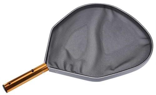 Serenophile Red de aterrizaje de piscina con malla ultrafina, marco de plástico resistente para piscina, estanque, acuario, spa, fuente, color negro para rastrillo de hojas