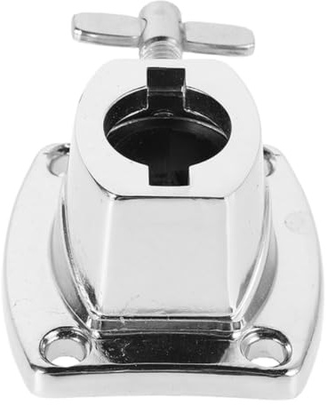 Housoutil Soporte de Platillo de Batería de Metal Plata, Base Estable y Resistente para Caja y Bombo, Accesorio Profesional para Diversos Escenarios de Percusión