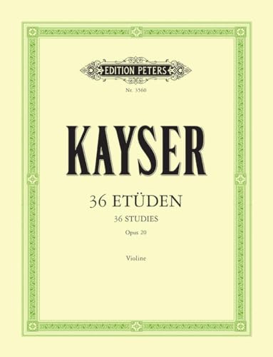 36 Etüden op. 20 Für die Violine (Edition Peters)