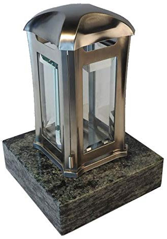 designgrab AEL5AGB1Oliv Grablampe Royal aus Edelstahl - Silber, 13 x 13 x 24 cm