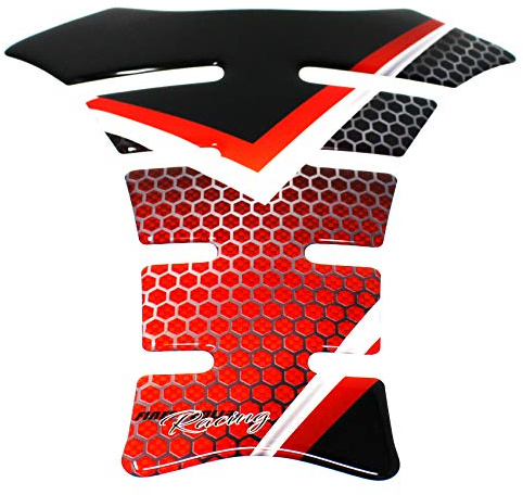 Protection autocollante en gel pour réservoir de moto Effet 3D brillant Couleur fluo
