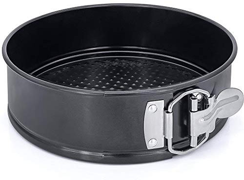 GOODGDN Moule à gâteau,Moule à charnière Plat et Fond à chéminée Ø18 cm, Acier Inoxydable, Facile & Fond Amovible - Métal Anti Adhésif pour Cuisson au Four.