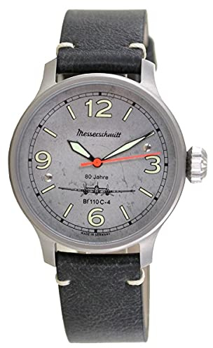 Messerschmitt Herrenuhr 80 Jahre BF110 C-4 Limited Edition BF110-ALU-L