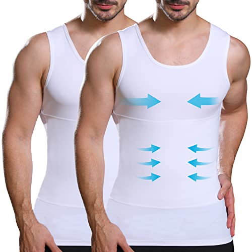 Lgtfy - Gilet amincissant pour homme - Maillot de compression pour gynécomastie - Contrôle du ventre - Change en quelques secondes, Taille L