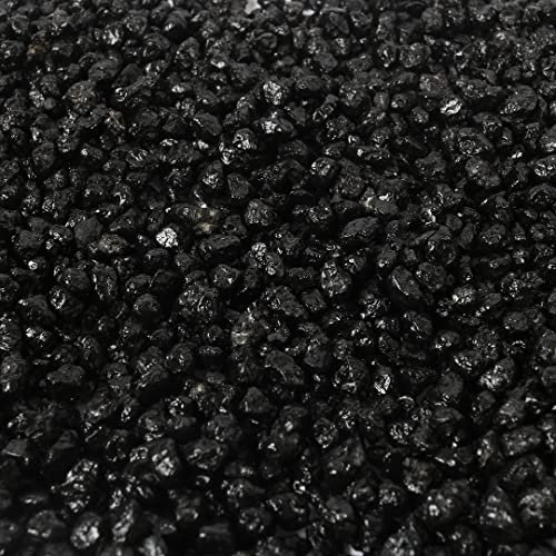 Aqua Della, Kies für Aquarien, Farbe Schwarz, 10 kg, dekorativ und funktional, bietet Unterstützung, bestehend aus hochwertigen Elementen, vor Gebrauch mit lauwarmem Wasser abspülen