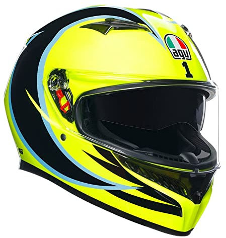 AGV K3 Rossi WT Phillip Island 2005 Helm (Yellow/Black,XS (53/54))