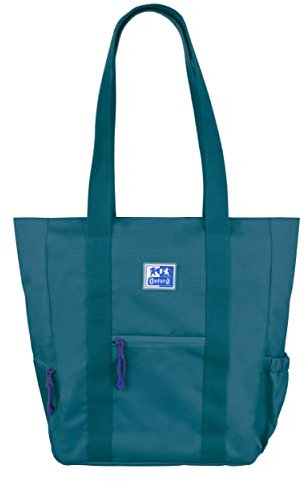 Oxford B-Trendy, Bolso Tote de Hombro o Bandolera, 38cm, Bolsillo Acolchado para Portátil, Poliéster Reciclado RPET, Color Aqua