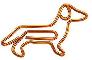 Leadigol Büroklammern Tier Hund Form Lesezeichen Clip Golden Anpassung Büroklammern Spezielle Form Gold Büroklammer