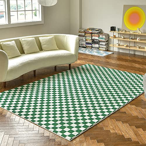 Tappeti Design Teppich rutschfest waschbarer 80 X 120 cm Grünes Mosaik im einfachen Stil für Balkon Terrasse Wintergarten, Küche Esszimmer 80 * 120cm