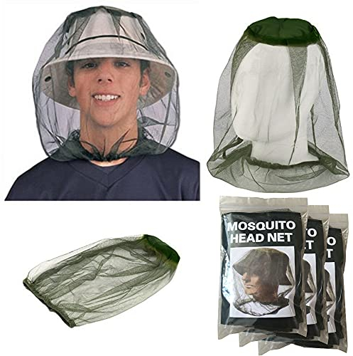 3pcs Mosquito Head Net Mesh Hat,midgy Face Netting Cover,Midge hats with netting,head nets to stop midges,Anti-Insects Bug Bee Keeper,mosquito smidge net,midge hood.Outdoor Fishing Hiking Gardening.