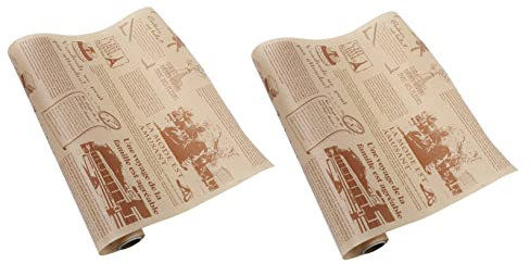 Cabilock 2rollos Papel Absorbente Aceite Vintage Para Hornear Papel De Pan Sin Tóxicos Para Postres De Fruta Cecina Decoración Alimentos