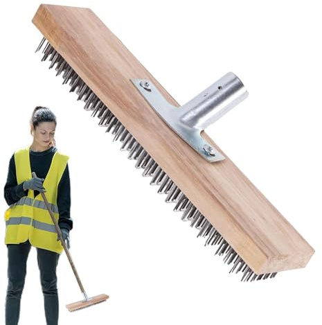 Brosse À Balai Métallique | Balai À Poils Durs | Balai Exterieur Tête De Balai Métallique Outils De Nettoyage Multifonctions Portables Réutilisable Balai De Jardin 20/45 Cm