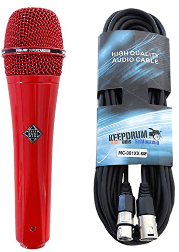 Telefunken M80 - Micrófono dinámico rojo + cable XLR keepdrum