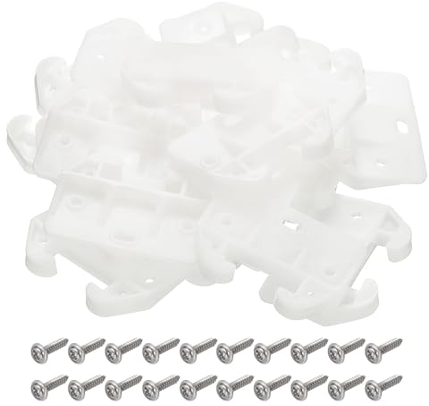 QUARKZMAN Schubladenschienen, 20 Stück 59x41mm - Kunststoffschubladenschienen und Stopper, Schubladenschienen zur Reparatur von Kommoden