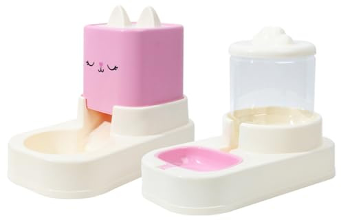 YIYILU Futter- und Wasserspender für Katzen – 2-in-1 automatische Fütterung, robust & sparsam, geeignet für Reisen