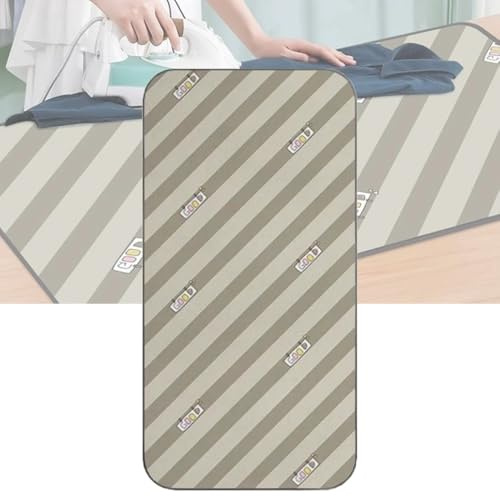 DAQXYH 70x40cm 80x60cm 120x60cm Bügelbezug Bügelmatte Für Tisch Bügelunterlage Bügeldecke Für Dampfbügeleisen Hitzebeständig(120x60cm(47x24in))