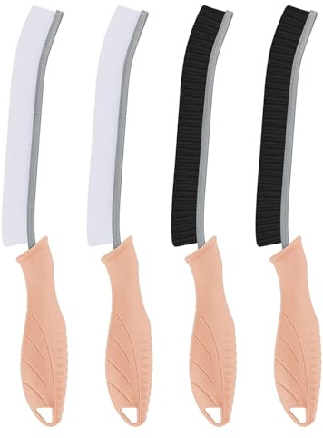 TQRR Brosse Toilettes WC - Brosses de Nettoyage à Poils Durs, Brosse Joint Carrelage Montage Mural, Outil de Nettoyage pour Évier de Cuisine, Baignoires (4, Rose)