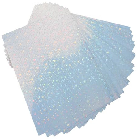 DIYEAH 20blätter Holographic Sticker Bögen Selbstklebende Vinylaufkleber Wasserfeste Bastelfolie Gravurfolie Aufkleber Für Trinkbecher Fenster Diy-projekte