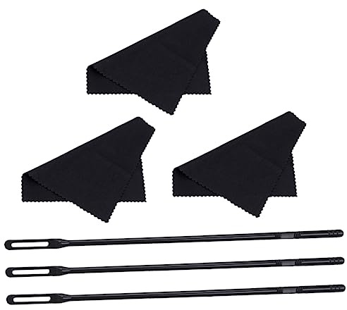 Vaguelly 1satz Flöten Reinigungsset Mit Reinigungsstäben Und Tüchern Effektive Pflege Für Flöte Klarinette Und Saxophon Langlebige Materialien Für Optimale Reinigung