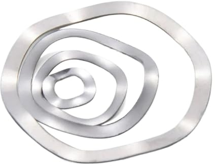 Rondelles ondulées à ressort en acier inoxydable 304, 10 à 50 pièces, M3-M41, à trois crêtes ondulées(M 27 x 34x0.3(20pcs))
