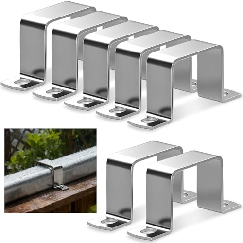 sturiz 8 Stück Quadratrohrschelle 304 Edelstahl Vierkantrohr 60x60mm Rohrschellen U Schelle Winkel Schellen Eckig Vierkantrohrschelle für Haustüren Fenstern Wasserversorgung und Anderen Rohrleitungen