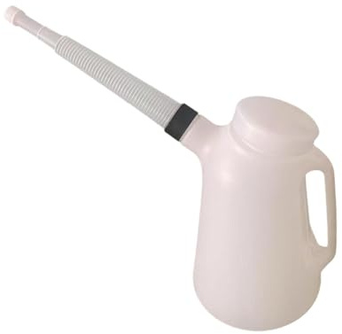 Slyzjdl Garrafa de Aceite de 5 litros con Medidor para Uso en Vehículos Y Talleres, Negro